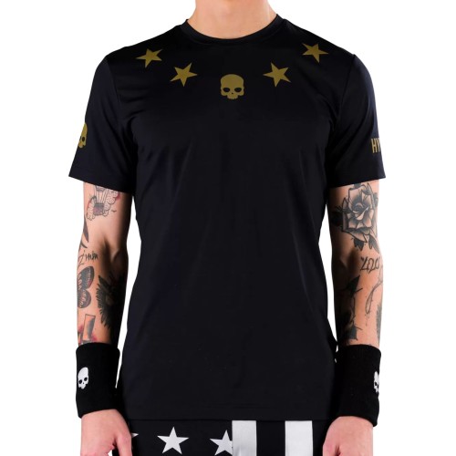 Men's T-shirt Hydrogen Star Tech Tee Man - black/gold