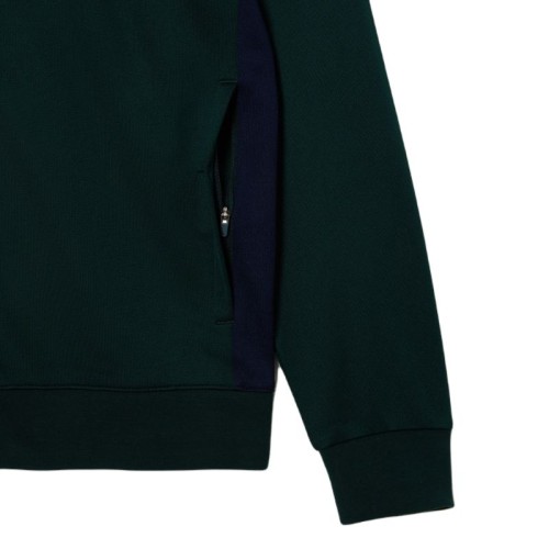 Men's Jumper Lacoste Tennis Zipped Ripstop Tennis Sweatshirt - dark green Men's Jumper Lacoste Tennis Zipped Ripstop Tennis Sweatshirt - dark green