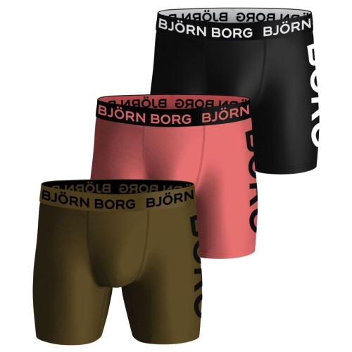 Men's Boxers Bj_rn Borg Performance Boxer 3P - black/green/pink