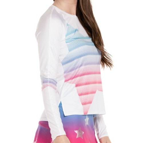 Women's long sleeve T-shirt Lucky in Love Luv Core Star Bright Long Sleeve - multicolor Women's long sleeve T-shirt Lucky in Love Luv Core Star Bright Long Sleeve - multicolor