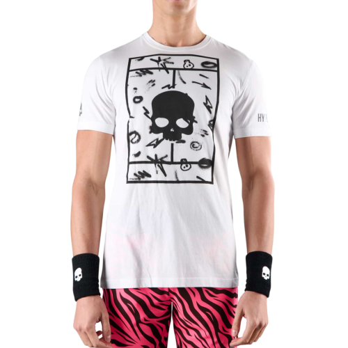 Men's T-shirt Hydrogen Court Cotton T-Shirt - white/spray art Men's T-shirt Hydrogen Court Cotton T-Shirt - white/spray art