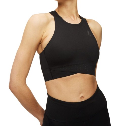 Women's top ON The Roger Race Crop - black/shadow Women's top ON The Roger Race Crop - black/shadow