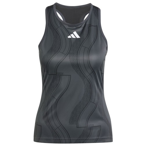 Women's top Adidas Club Tennis Graphic Tank Top - carbon/black Women's top Adidas Club Tennis Graphic Tank Top - carbon/black