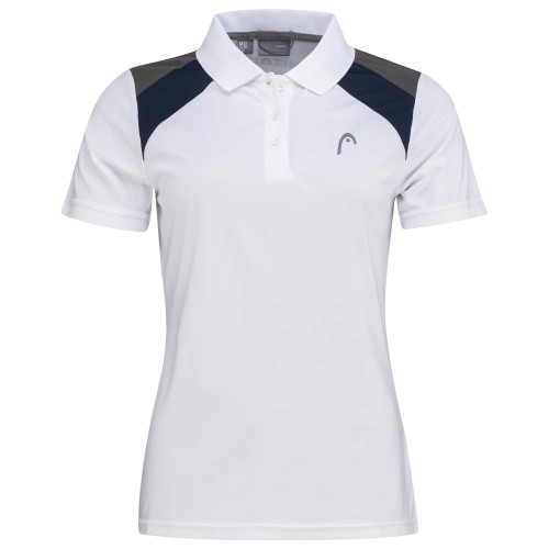 Women's polo T-shirt Head Club 22 Tech Polo Shirt W - white/dark blue Women's polo T-shirt Head Club 22 Tech Polo Shirt W - white/dark blue