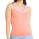 Women's top Lucky in Love Liberty In Love Blossom Tie Back Tank - peach