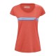 Women's T-shirt Babolat Exercise Stripes Tee W - poppy red heather Women's T-shirt Babolat Exercise Stripes Tee W - poppy red heather