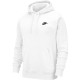 Men's Jumper Nike Sportswear Club Hoodie PO BB - white/black