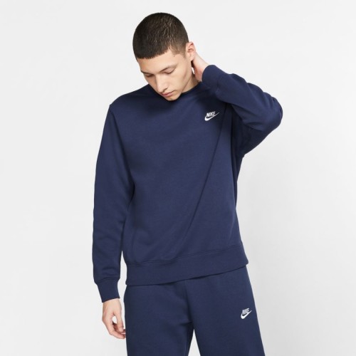 Men's Jumper Nike Swoosh Club Crew M - midnight navy/white Men's Jumper Nike Swoosh Club Crew M - midnight navy/white