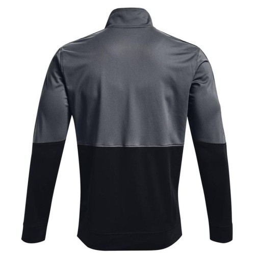 Men's Jumper Under Armour Men's UA Pique Track Jacket - black/white Men's Jumper Under Armour Men's UA Pique Track Jacket - black/white