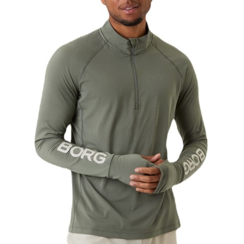 Men's Jumper Bj_rn Borg Borg Midlayer Half Zip - castor grey Men's Jumper Bj_rn Borg Borg Midlayer Half Zip - castor grey