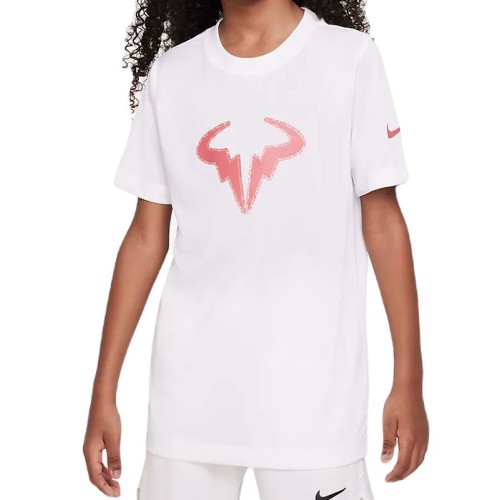 Boys' t-shirt Nike Rafa Training T-Shirt - white/adobe Boys' t-shirt Nike Rafa Training T-Shirt - white/adobe