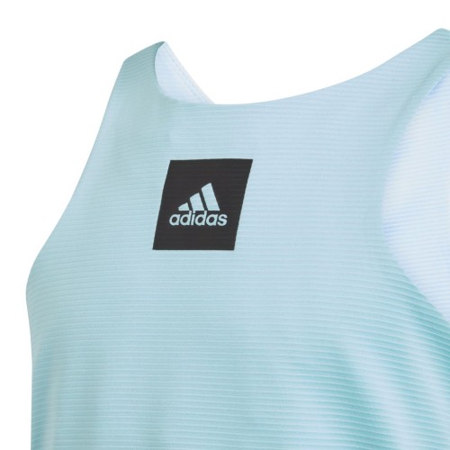 Girls' T-shirt Adidas G Q2 Tank Heat Ready - pulse aqua/black Girls' T-shirt Adidas G Q2 Tank Heat Ready - pulse aqua/black