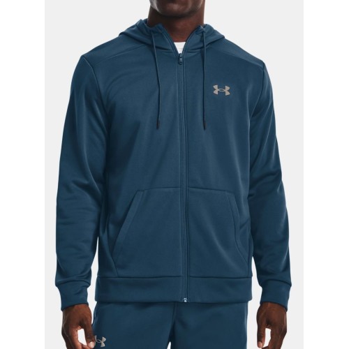 Men's Jumper Under Armour Men's Armour Fleece Full-Zip Hoodie - petrol blue/pewter Men's Jumper Under Armour Men's Armour Fleece Full-Zip Hoodie - petrol blue/pewter